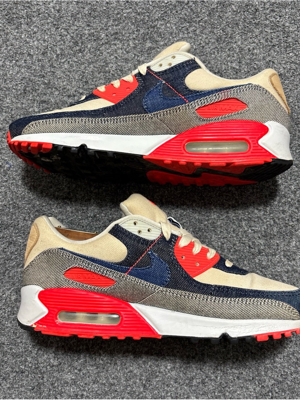 Size 8 - Nike Air Max 90 x Denham 2020 Infrared Denim CU1646-400 Men's - Picture 8 of 14